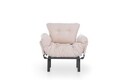 Nitta Egyszemélyes kihúzható fotel, Futon, 135x70 cm, fém, krém