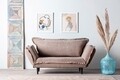 Vino Daybed Kihúzható kanapé, Futon, 3 személyes, 200x70 cm, fém, bézs