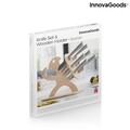 Spartan InnovaGoods Késkészlet fa tartóval, 7 darabos, rozsdamentes acél/fa