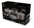 Fazekak és serpenyők készlet, 9 darab, Berlinger, Metallic Line Carbon Edition, öntött alumínium