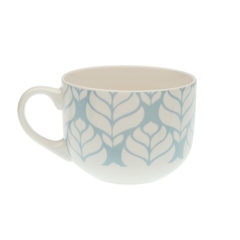 Leaves Ice Blue Bögre, Versa, 11.1 x 11.1 x 8.2 cm, kerámia, kék