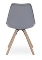 New Trend Szék, Bizzotto, ökológikus bőr, 54x49x83.5 cm, szürke