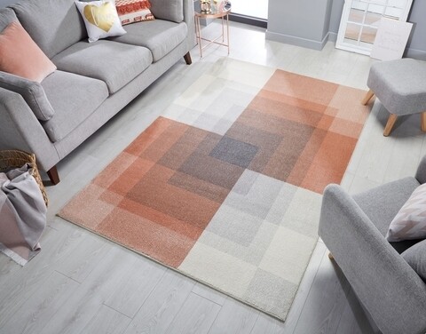 FlairRugs Szőnyeg, Cadiz, Plaza Abstract Grey/Pink, 120 x 170 cm, polipropilén, színes