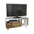 Novella K2 TV Komód asztalkával, Furny Home, 90x29.5x51 cm, fehér/bézs