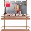 City Copper dupla fűszertároló polc, Metaltex, 13 x 38 x 35 cm, rozsdamentes acél / Polytherm bevonat, rez