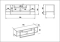 Asal TV Komód, Zena Home, 119.4x35.2x40.2 cm, barna/fekete