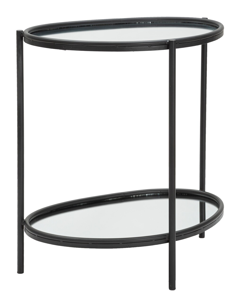 Maycos Dohányzóasztal, Mauro Ferretti, 53.5x36.8x58.4 cm, vas/tükör, fekete