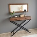 Oglinda decorativa A405, Neostill, 50 x 110 cm, walnut