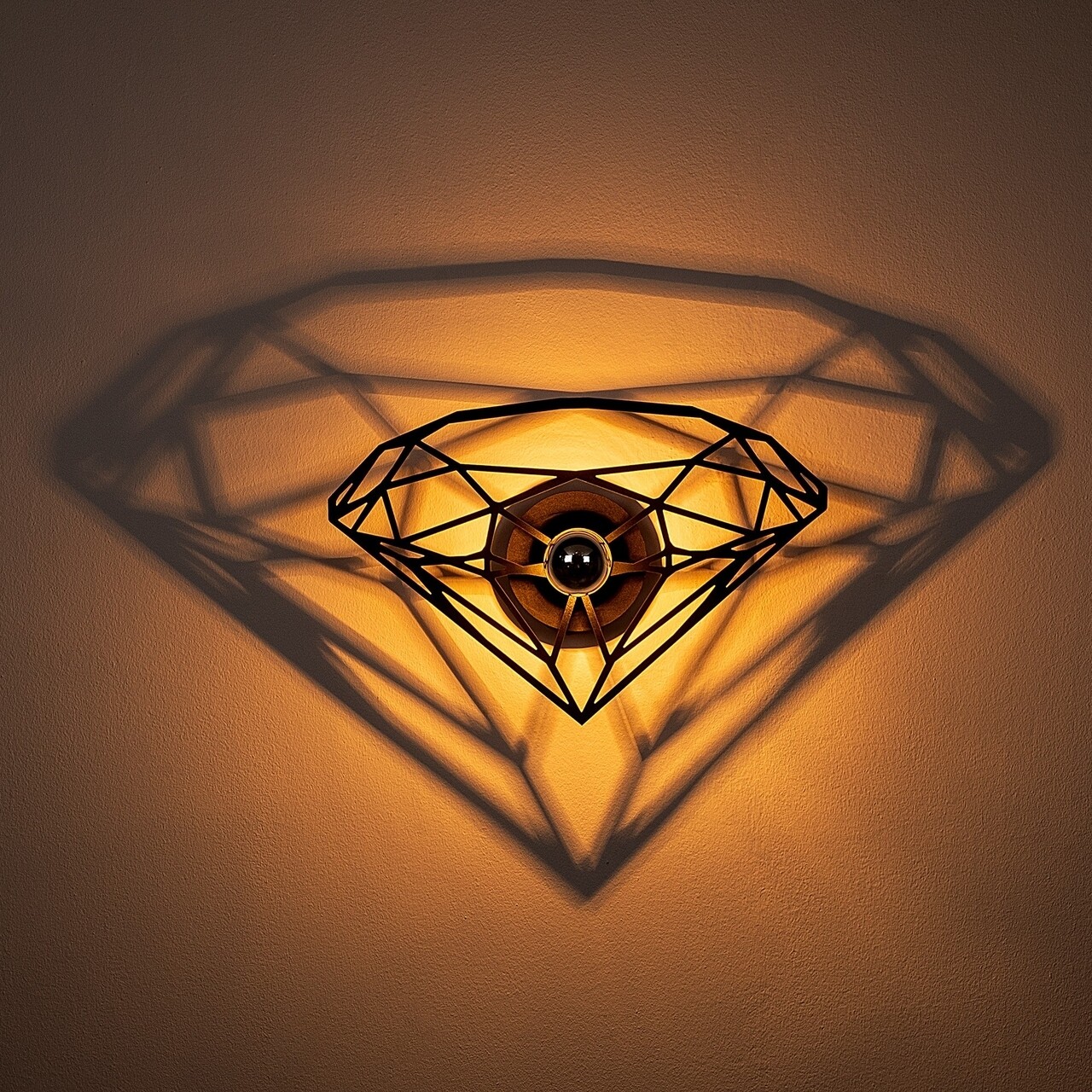 Shadow Fali Lámpa, 587-A, E27, 100 W, Fém/MDF, Fekete