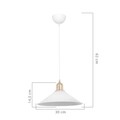 Antik Beyaz Csillár, MDL.4157, Squid Lighting, 30x62 cm, 60W, antik/fehér