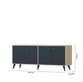 Bufet Silver, Ametti, 160 x 42 x 75 cm, oak/antracit