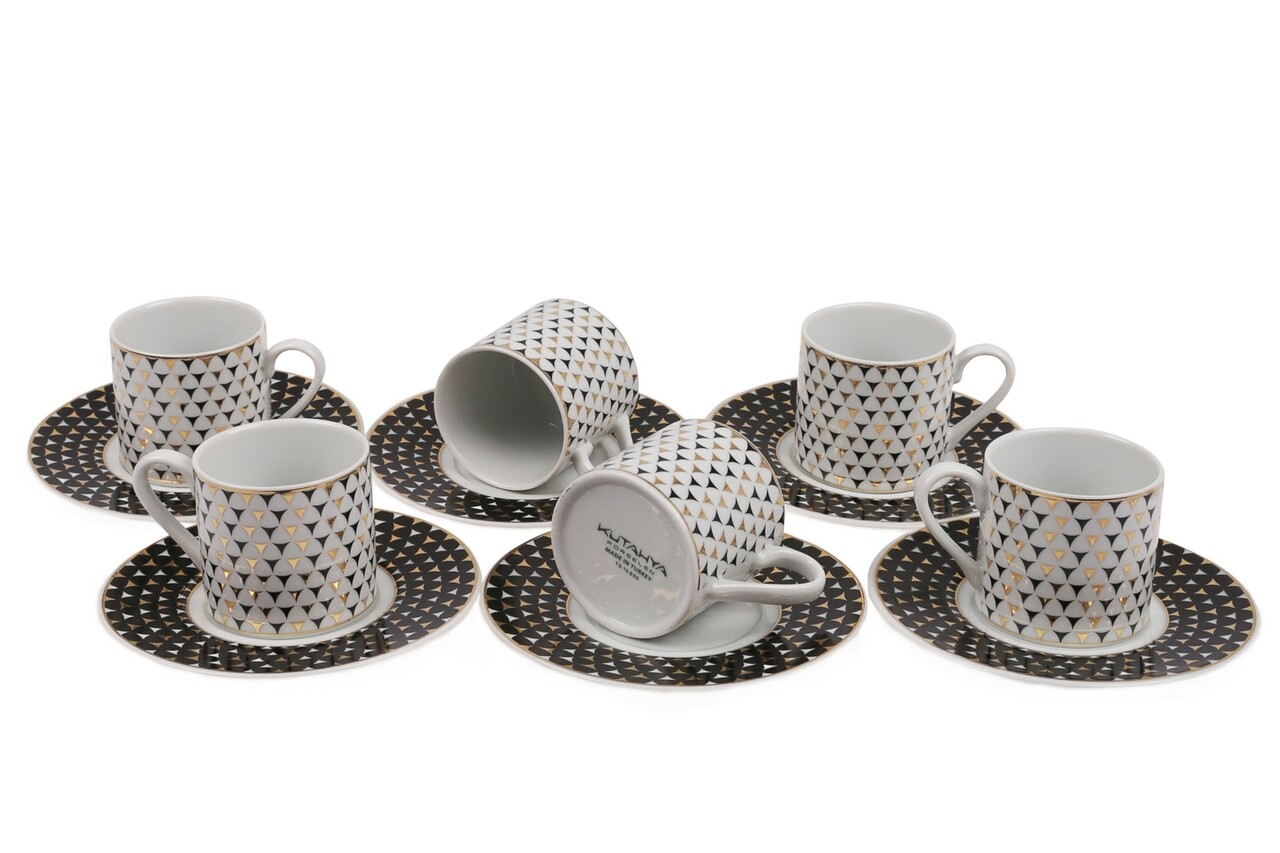 Kutahya Porselen Kávés Készlet, RU12KT43077512, 12 Darabos, Porcelán