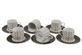 Kutahya Porselen Kávés készlet, RU12KT43077512, 12 darabos, porcelán