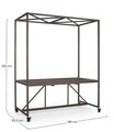 Exhibitor Asztal, Bizzotto, 180 x 90.5 x 220 cm, cu roti, acél/fenyőfa