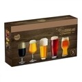 5 db söröspohár készlet, Nadir, 300/400/530/540 ml, üveg, átlátszó