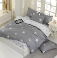 Dupla ágynemű, EnLora Home, Janes, 100% pamut ranforce, 4 db, szürke