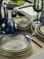 Evőeszközök, 26 db, Kutahya Porselen, NNTS26YS890233, porcelán, sötétkék / barna