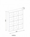 Biblioteca Wooden Art, Ultimate White, 93.6x124.2x22 cm