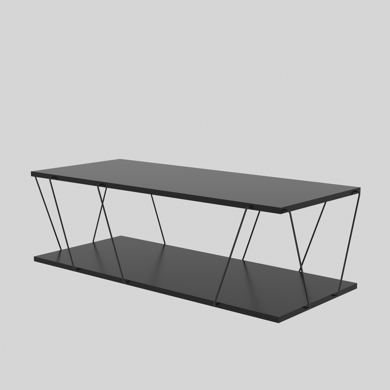 Labranda Dohányzóasztal, Kalune Design, 120x50x30 Cm, Antracit/fekete