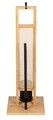 Wenko WC-papír és WC-kefe tartó, Rivalta Allegre, 25 x 73 x 25 cm, bambusz/rozsdamentes acél, természetes/fekete