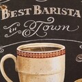 Best Barista Dísz tábla, Creaciones Meng, 40x40 cm, vas