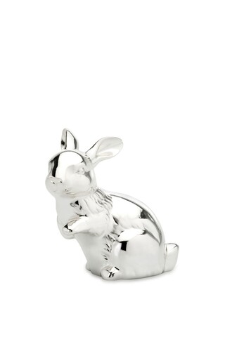 Rabbit Dekoráció, Hermann Bauer, H9 cm, ezüst