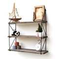 Evila Originals Fali polc, WR040, 55x15x60 cm, lucfenyő, barna/fekete