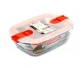 Pyrex Cook & Heat Ételtéroló fedővel, 1,1 L, edzett üveg