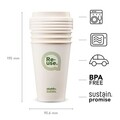 Set 4 pahare cu capac Re-Use, 350 ml - Aladdin