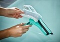 Ablaktisztító, 3 az 1 -ben, Wiper W&F Cleaner L micro duo, Leifheit, 33 cm, gumi / mikroszálas, fehér / zöld