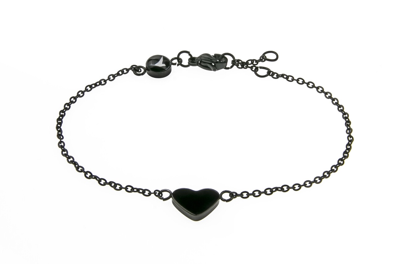 Karkötő, Emily Westwood, Black Heart, rozsdamentes acél, fekete