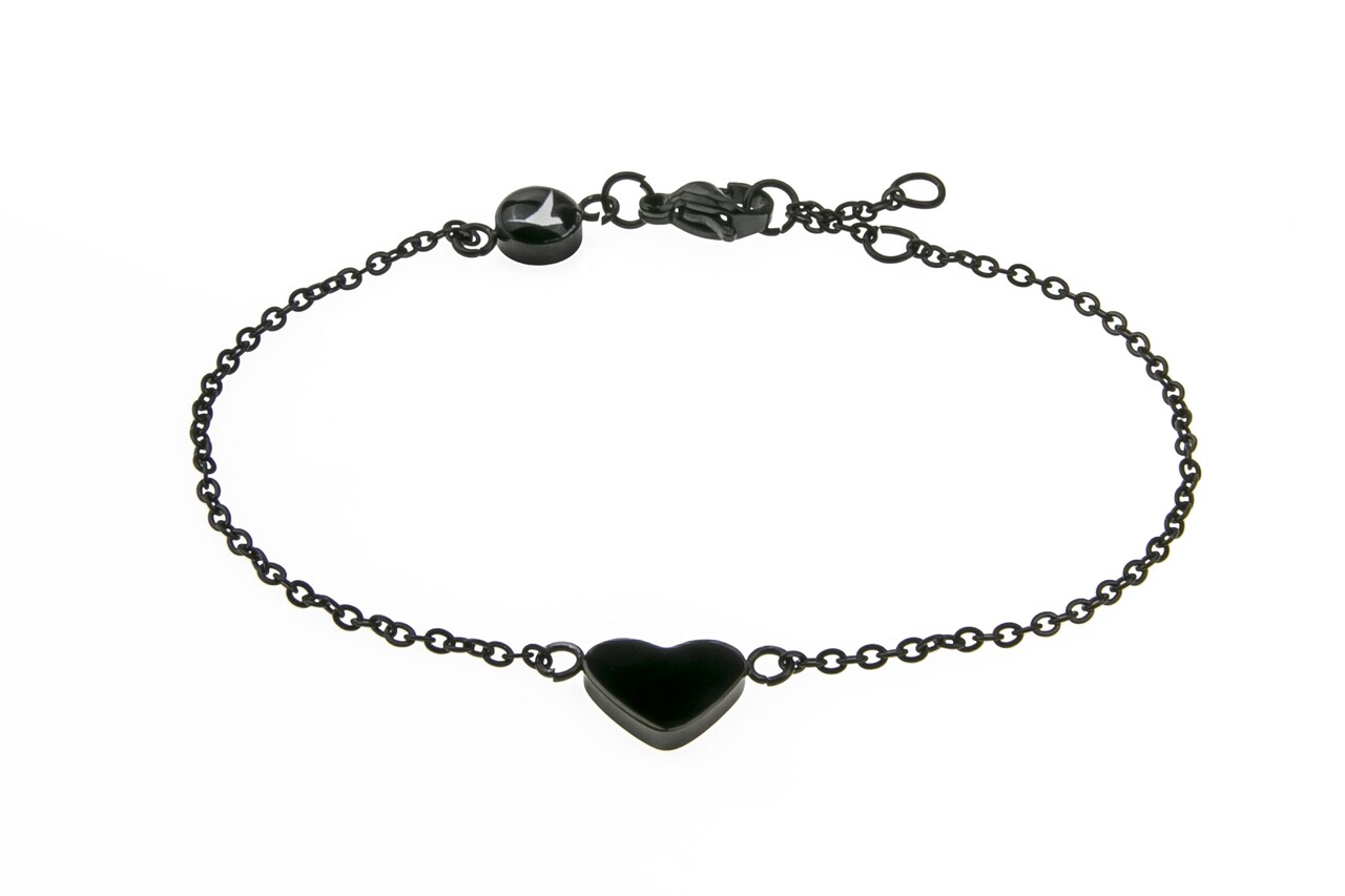 Karkötő, Emily Westwood, Black Heart, rozsdamentes acél, fekete