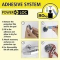 Öntapadó lehúzó, Weko, Bovino Power-Loc®, 24,5 x 17 x 7 cm, rozsdamentes acél