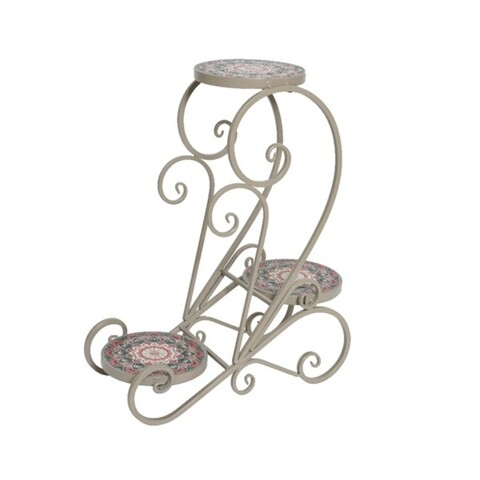 Taupe Virágtartó, Decoris, 48x22x61 cm, vas