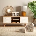 Tanya dekoratív tükör, Versa, 50 cm, bambusz / rattan, natúr