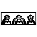 Three Monkeys - L Fali dekoráció, Tanelorn, 100x36 cm, fém