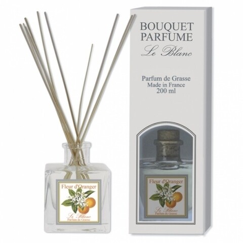 Diffúzor szobai parfüm és pálcika, Le Blanc, 200 ml, narancssárga virágokkal
