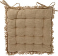 Fringes Székpárna, Excellent Houseware, 40x40 cm, pamut, barna