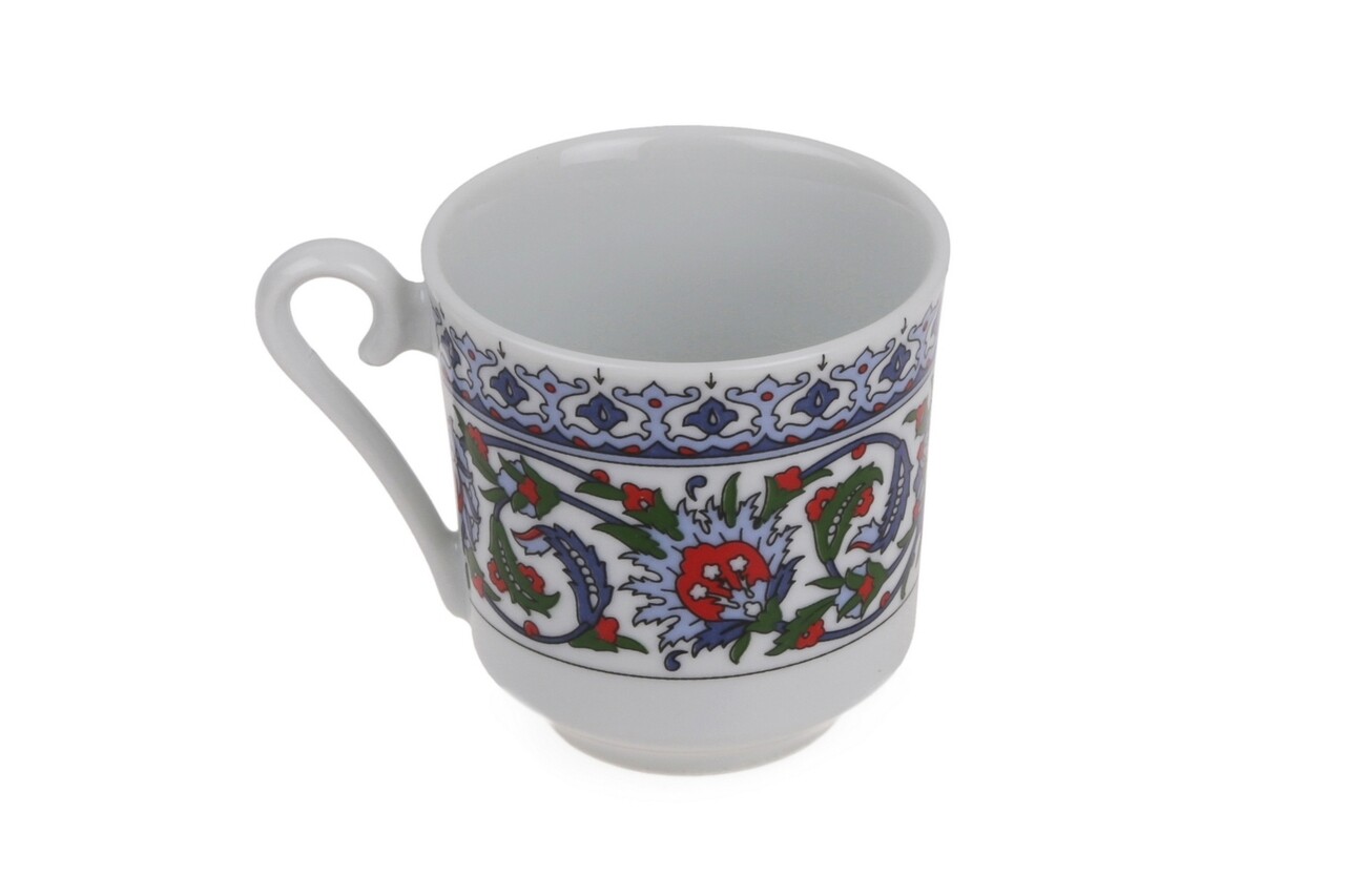 6 Csésze + 6 Tányér Készlet, Kutahya Porselen, GZ12KT601860, 50 Ml, Porcelán, Többszínű