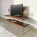 Neostill TV Komód fali polcokkal TV105, 120 x 45 cm/85 x 25 cm, mogyorószín