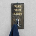 Fogas Wash you hands, Evila Originals, 10x20 cm, barna