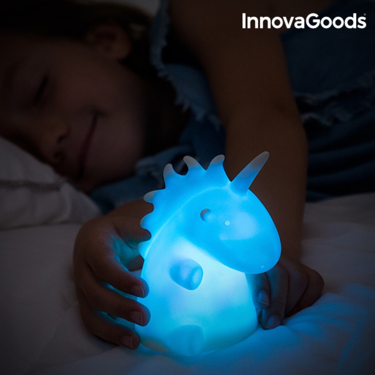 InnovaGoods Unicorn Lámpa LEDel, RGB, elemekkel