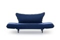 Vino Daybed Kihúzható kanapé, Futon, 3 személyes, 200x70 cm, fém, tengerkék
