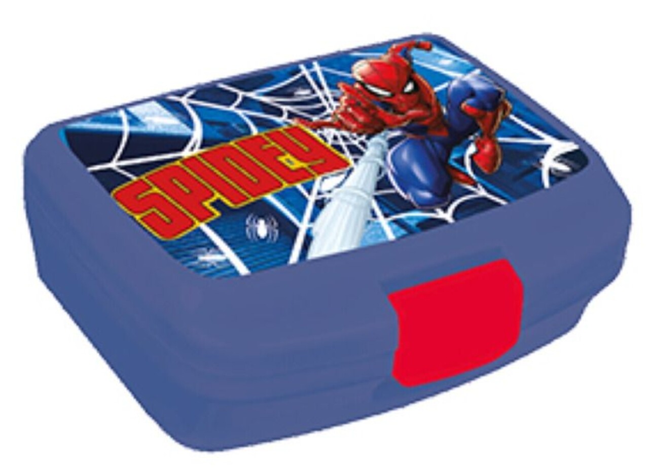 Spiderman szendvicsdoboz, Marvel, 17x12,2x6,5 cm, műanyag, kék