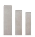 Melange Column 3 db Kültéri virágcserép, Bizzotto, 35 x 35 x 120.5 cm, agyag szál, grézs