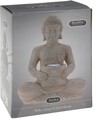 Buddha kerti napelemes lámpa, 21x14x28 cm, ezüst