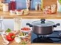 Fazék fedővel, Tefal, Simply Clean, 24 cm Ø, alumínium/üveg