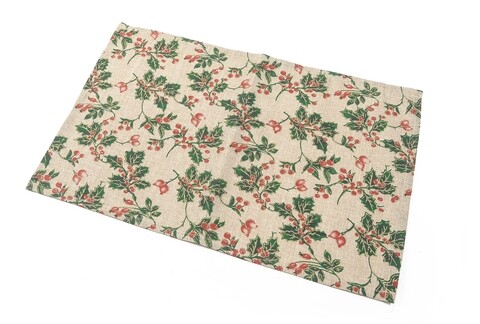Christmas mistletoe Tányéralátét, Mercury, 30x45 cm, textil, színes