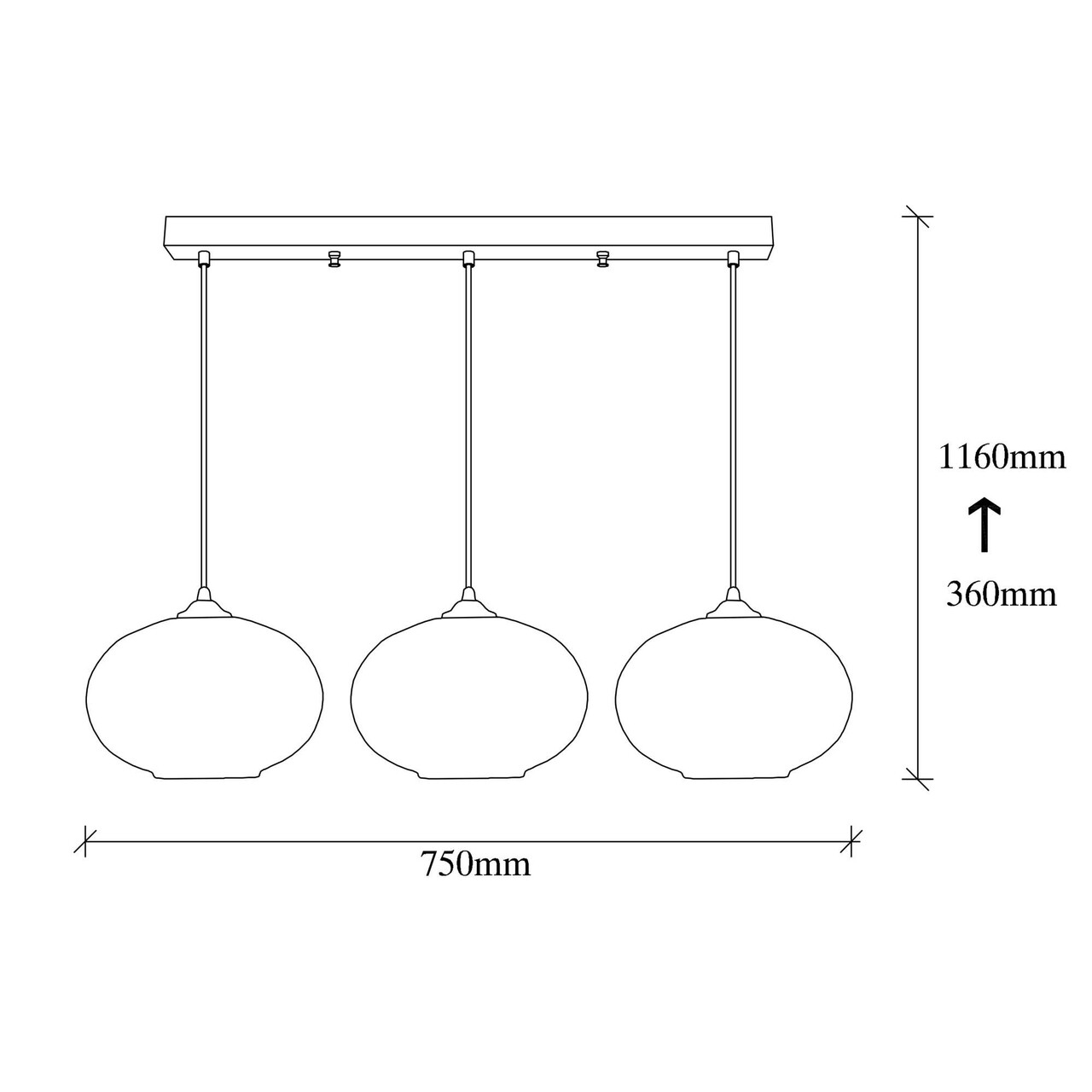 Kandalló Csillár MR - 871, Opviq, 75 X 25 X 113 Cm, 3 X E27, 100 W, Fekete / Méz