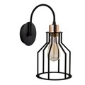 Alacati N-1099 fali lámpa, Noor, 27 x 34 cm, 1 x E27, 100 W, fekete